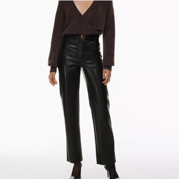 Aritzia black leather Wilfred pants - Picture 1 of 6